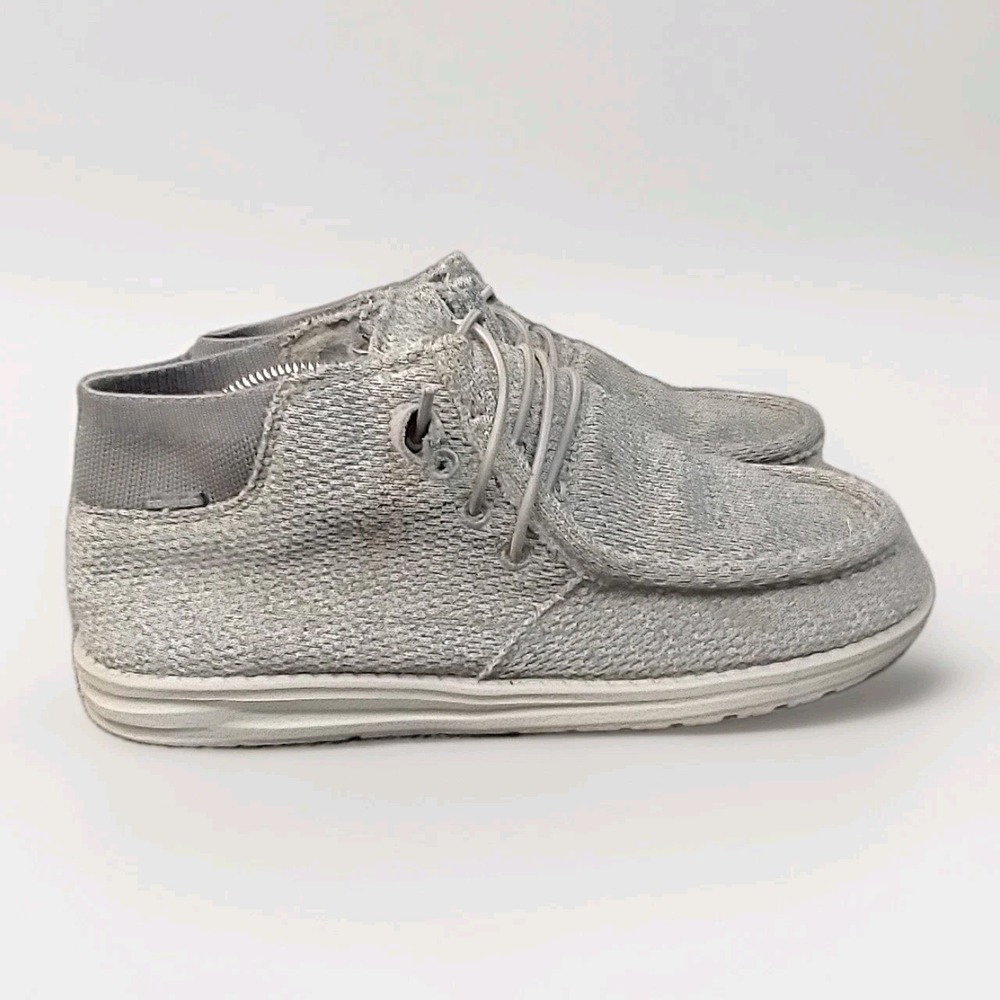Hey Dude Wayne Grey Knit Mid Top Chukka Boots Mens Size 9 112143000